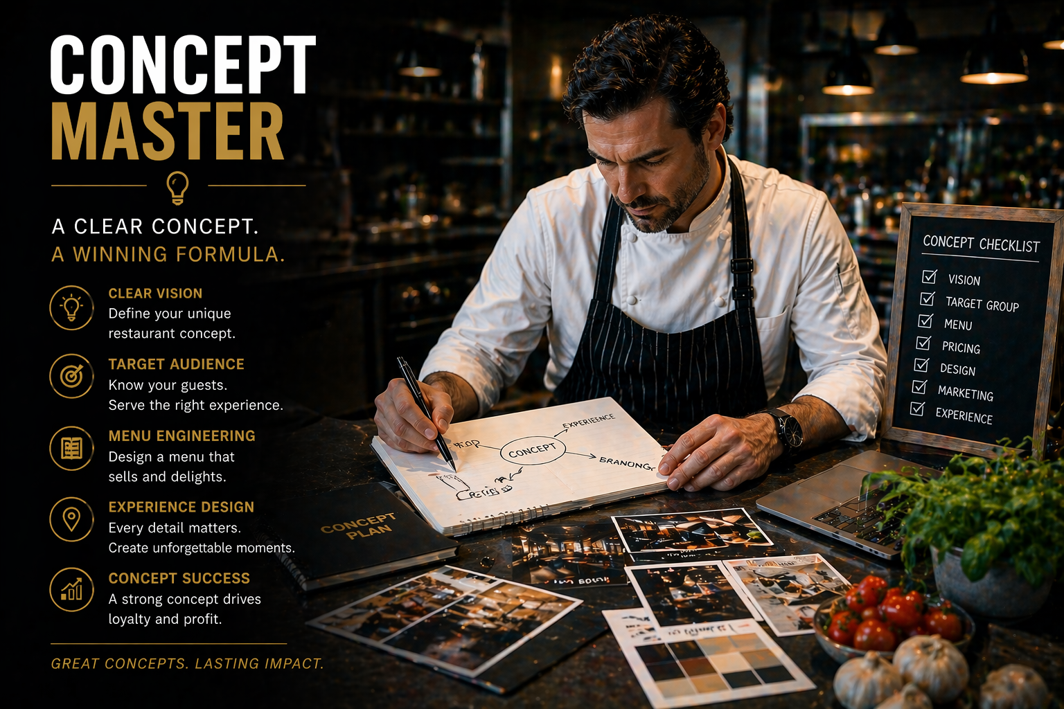 ConceptMaster – Gastronomiekonzept klar aufbauen