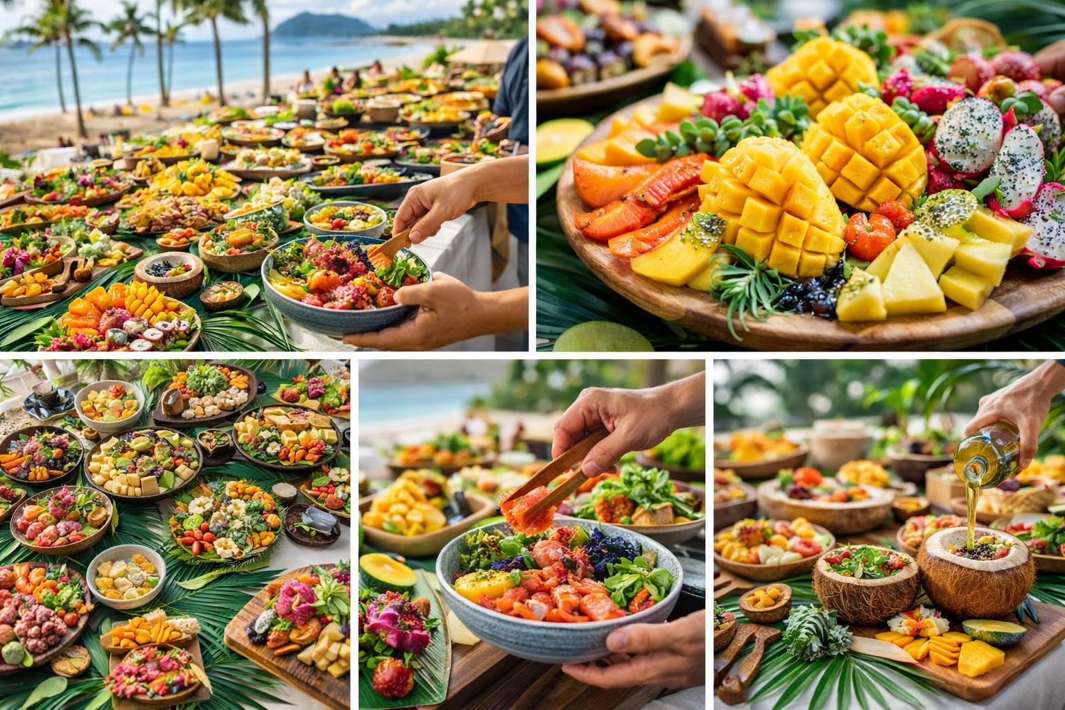 Hawaiian Brunch Elegance Event Buffet