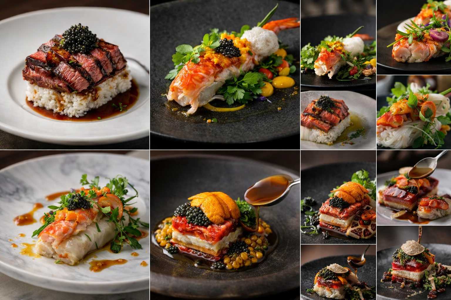 Caviar, Lobster & Scallop Lime Feast