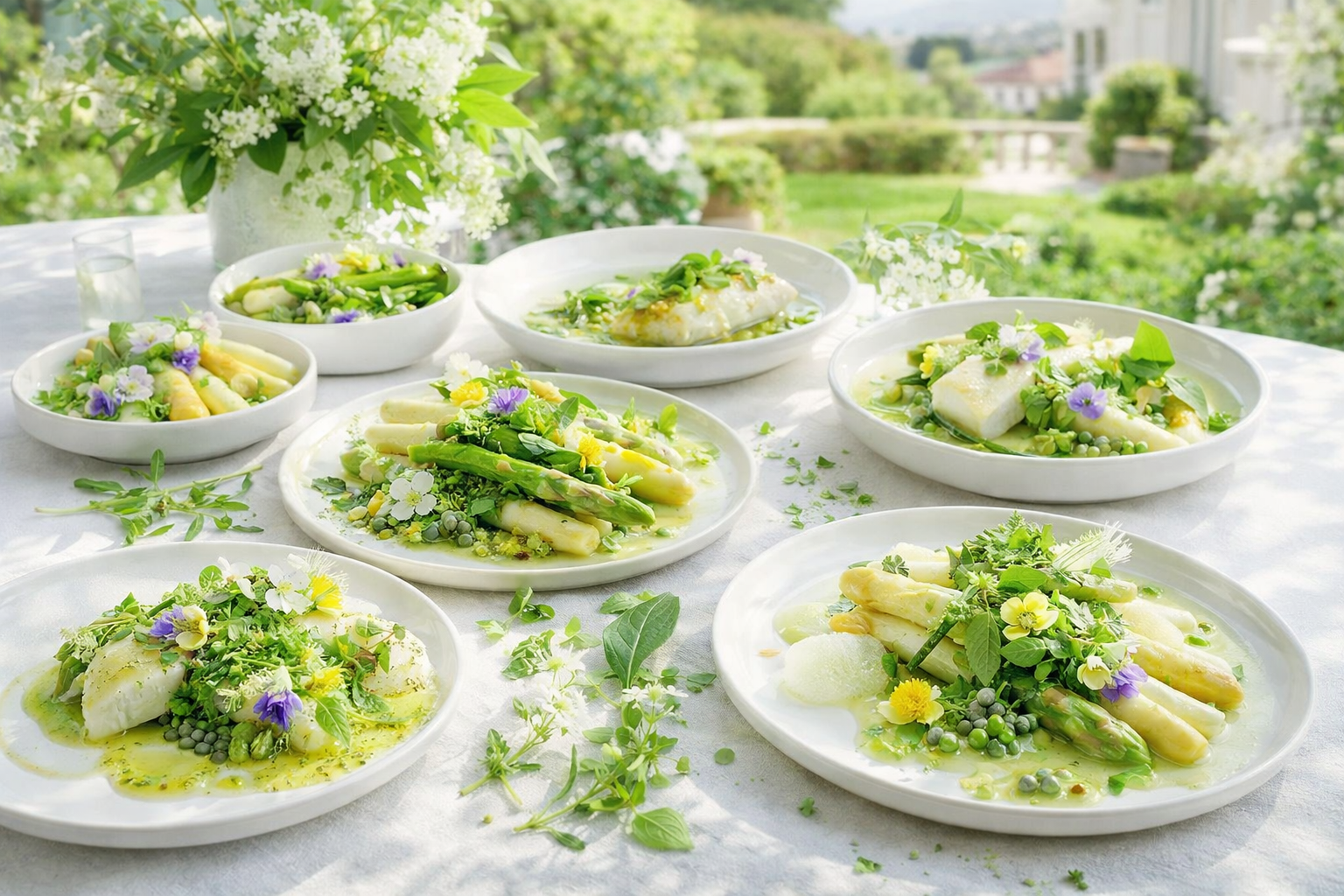 Elegant Spring Plating Event Buffet